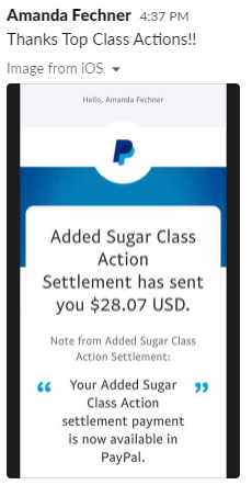 Added Sugar Class Action Settlement